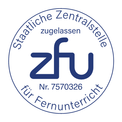 ZFU-Sigel für die Online-Weiterbildung „Mantrailing Trainer-Ausbildung“